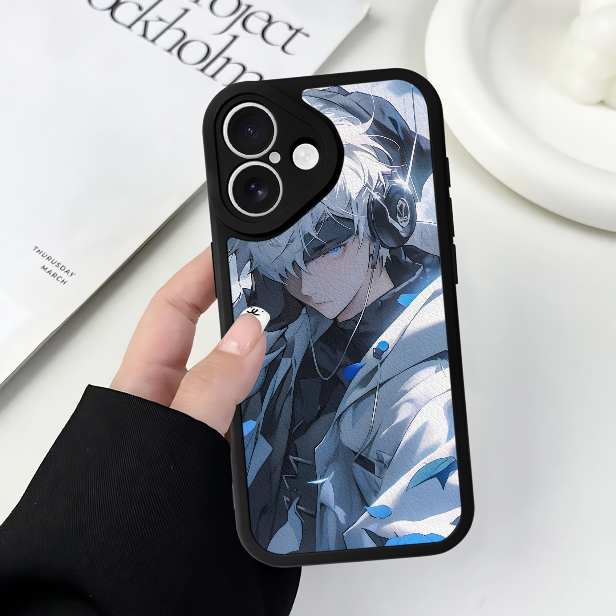 （画像用） 呪術廻戦 Jujutsu Kaisen 【iPhone 16シリーズ対応】シリコンスマホケース（レザー調） 材質：シリコン